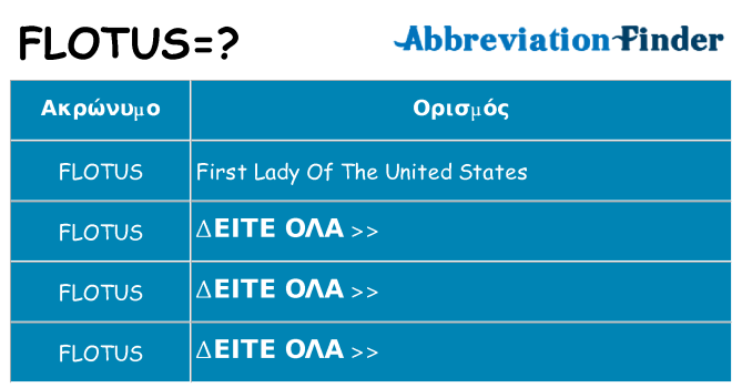 Τι σημαίνει flotus ηρεμήσει