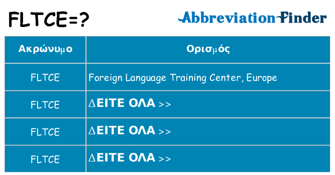 Τι σημαίνει fltce ηρεμήσει