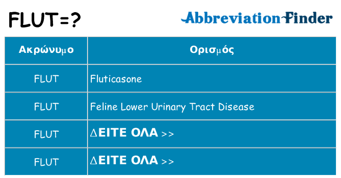Τι σημαίνει flut ηρεμήσει