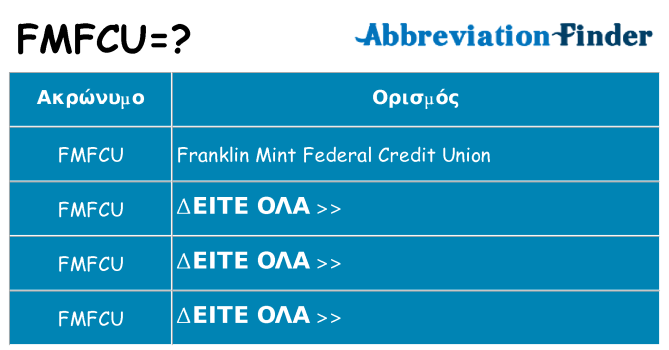 Τι σημαίνει fmfcu ηρεμήσει