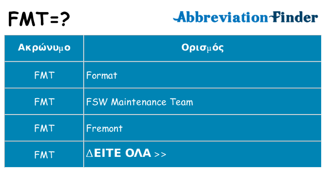 Τι σημαίνει fmt ηρεμήσει