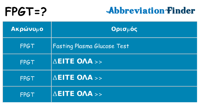 Τι σημαίνει fpgt ηρεμήσει