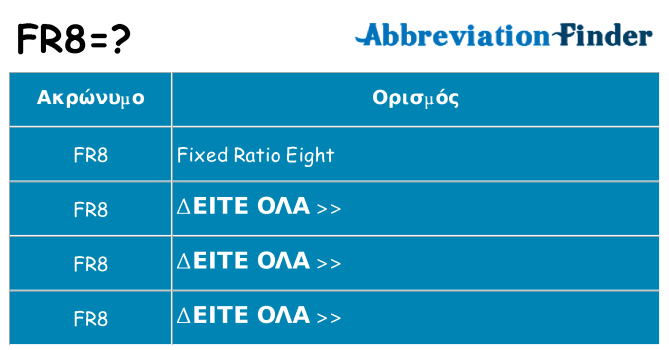 Τι σημαίνει fr8 ηρεμήσει