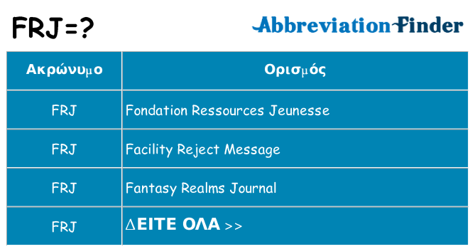 Τι σημαίνει frj ηρεμήσει