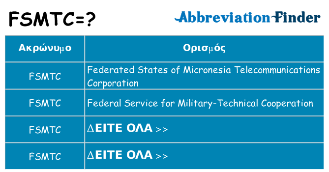 Τι σημαίνει fsmtc ηρεμήσει