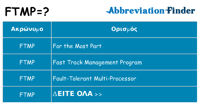 Τι σημαίνει ftmp ηρεμήσει
