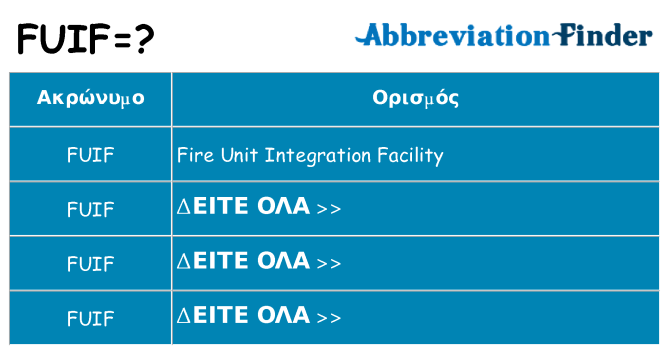 Τι σημαίνει fuif ηρεμήσει