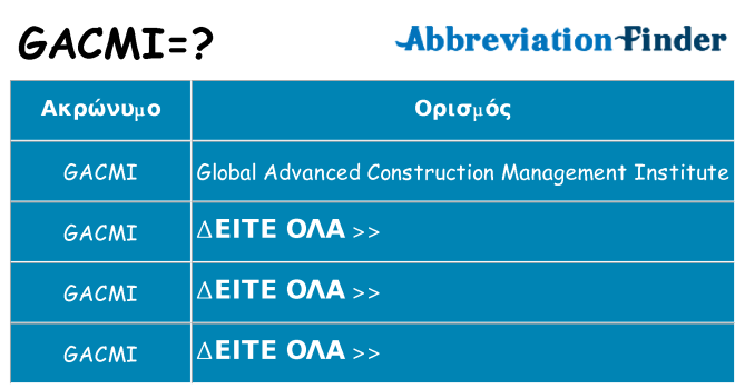 Τι σημαίνει gacmi ηρεμήσει