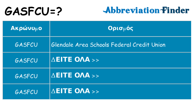 Τι σημαίνει gasfcu ηρεμήσει