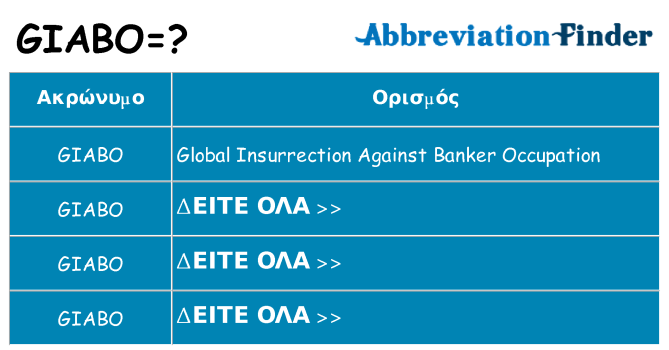 Τι σημαίνει giabo ηρεμήσει