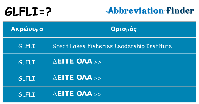Τι σημαίνει glfli ηρεμήσει