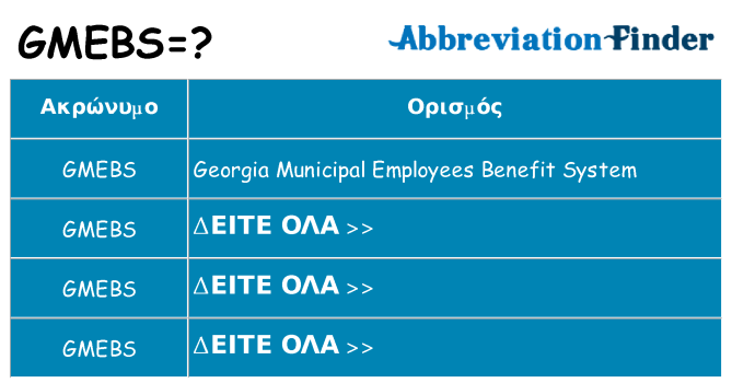 Τι σημαίνει gmebs ηρεμήσει