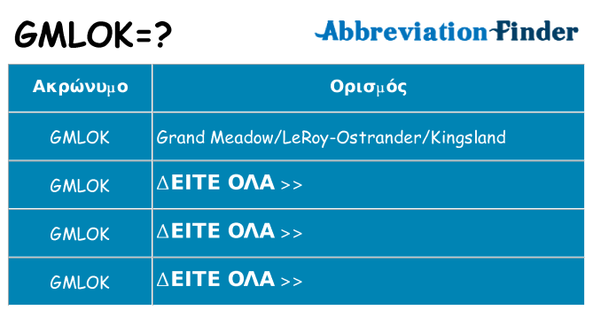 Τι σημαίνει gmlok ηρεμήσει