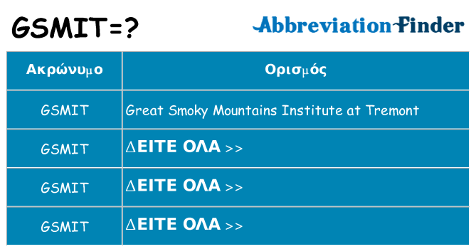 Τι σημαίνει gsmit ηρεμήσει