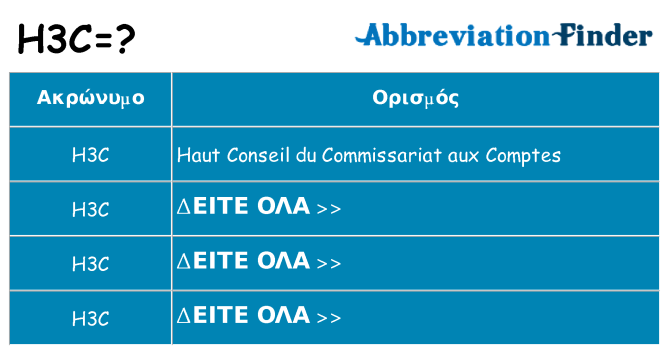 Τι σημαίνει h3c ηρεμήσει