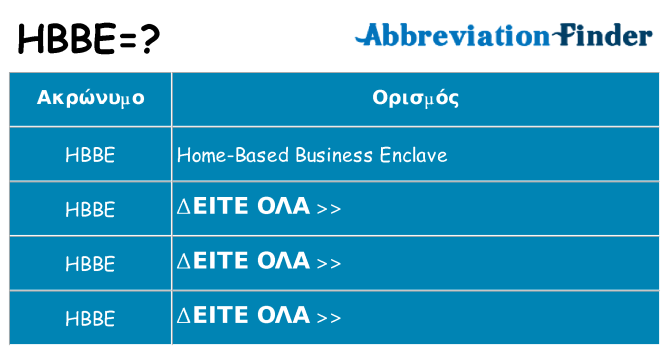 Τι σημαίνει hbbe ηρεμήσει
