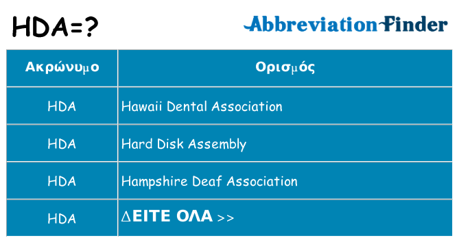 Τι σημαίνει hda ηρεμήσει