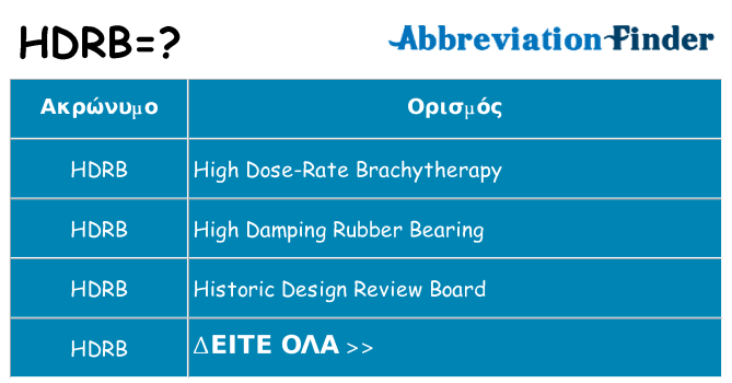 Τι σημαίνει hdrb ηρεμήσει