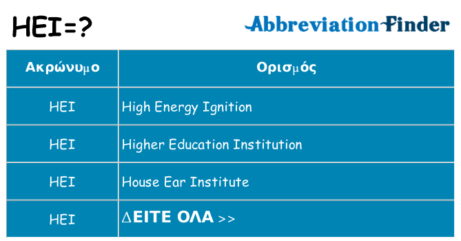 Τι σημαίνει hei ηρεμήσει