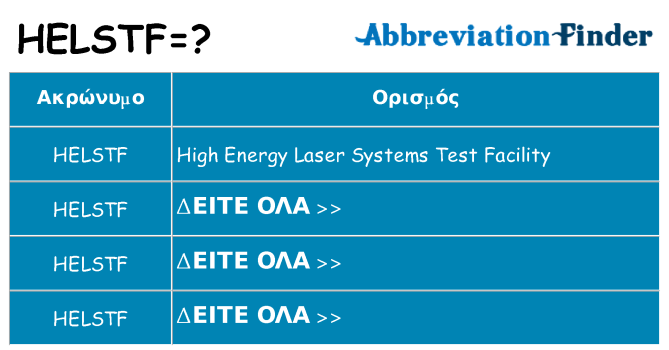 Τι σημαίνει helstf ηρεμήσει