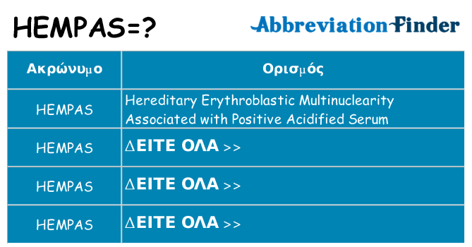 Τι σημαίνει hempas ηρεμήσει