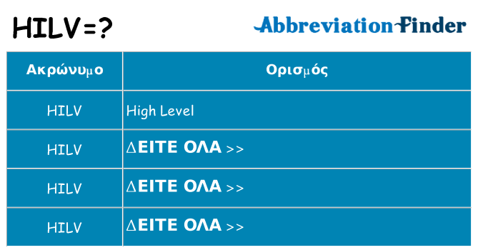 Τι σημαίνει hilv ηρεμήσει