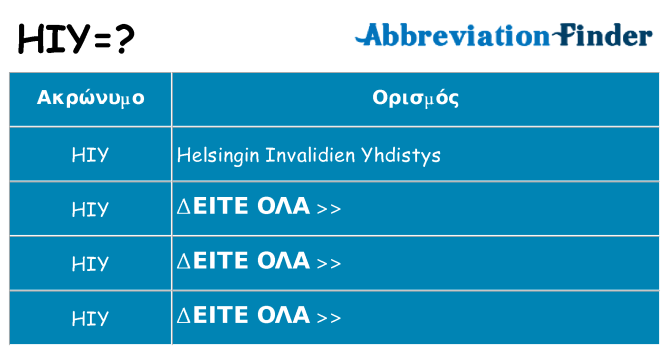 Τι σημαίνει hiy ηρεμήσει