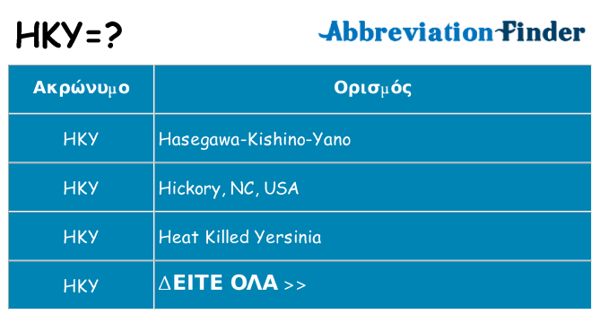 Τι σημαίνει hky ηρεμήσει