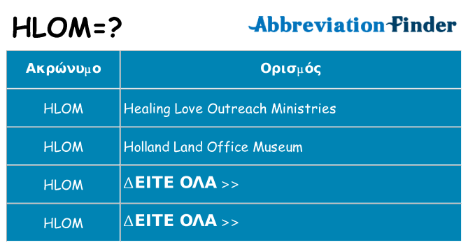 Τι σημαίνει hlom ηρεμήσει
