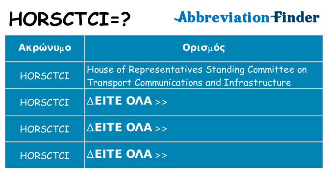 Τι σημαίνει horsctci ηρεμήσει