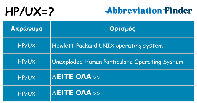 Τι σημαίνει hpux ηρεμήσει