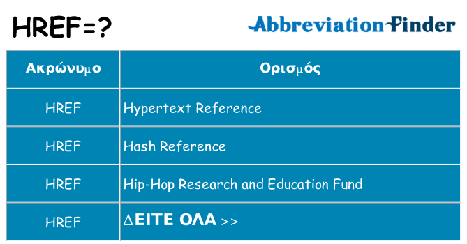 Τι σημαίνει href ηρεμήσει