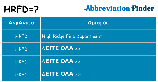 Τι σημαίνει hrfd ηρεμήσει