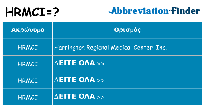 Τι σημαίνει hrmci ηρεμήσει