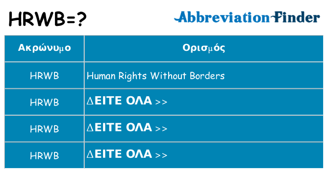 Τι σημαίνει hrwb ηρεμήσει