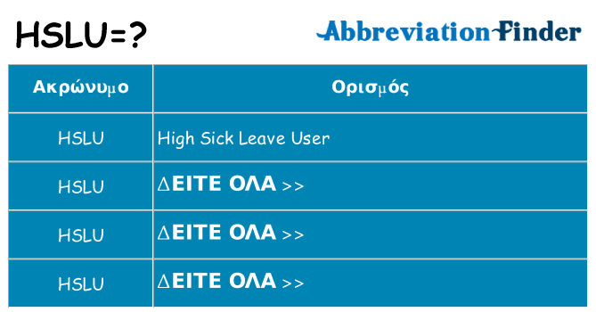 Τι σημαίνει hslu ηρεμήσει