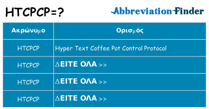 Τι σημαίνει htcpcp ηρεμήσει
