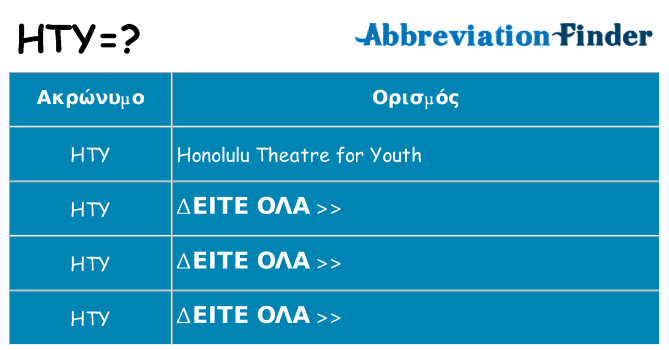 Τι σημαίνει hty ηρεμήσει