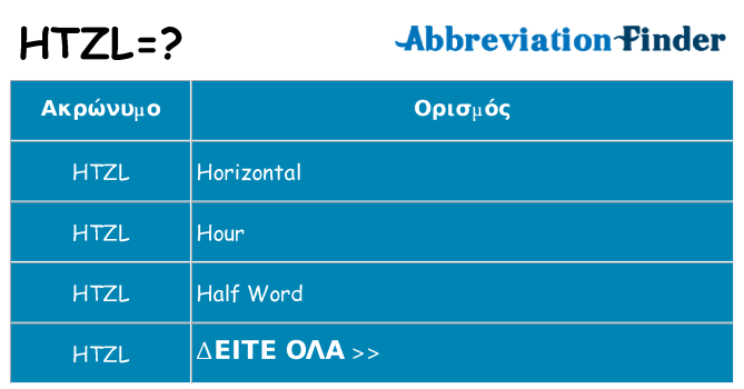 Τι σημαίνει htzl ηρεμήσει