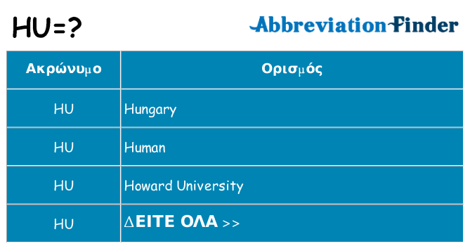 Τι σημαίνει hu ηρεμήσει