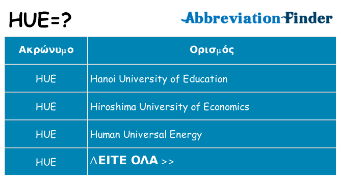 Τι σημαίνει hue ηρεμήσει