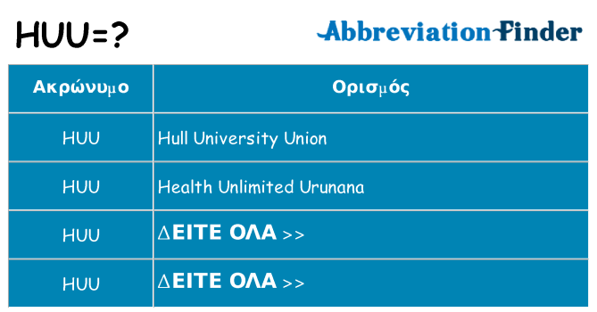 Τι σημαίνει huu ηρεμήσει