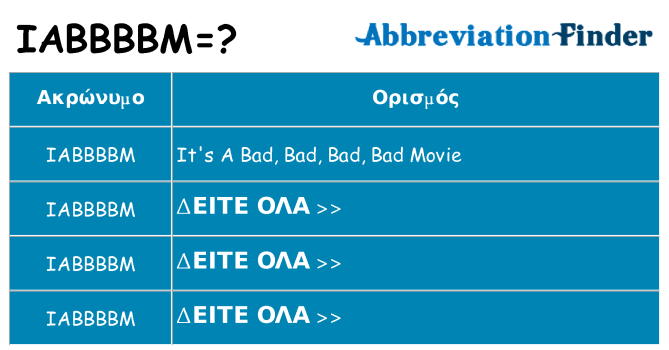 Τι σημαίνει iabbbbm ηρεμήσει
