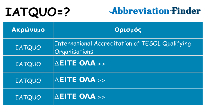 Τι σημαίνει iatquo ηρεμήσει