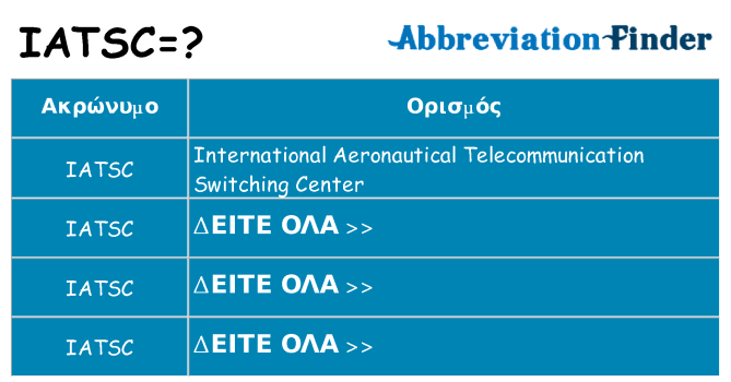Τι σημαίνει iatsc ηρεμήσει