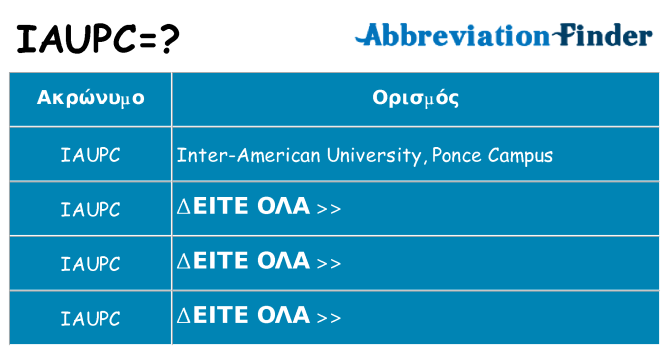 Τι σημαίνει iaupc ηρεμήσει