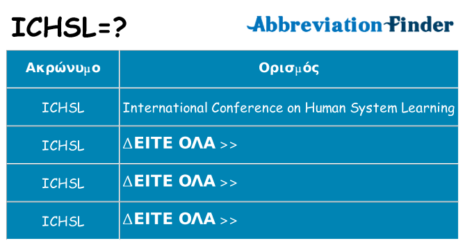 Τι σημαίνει ichsl ηρεμήσει
