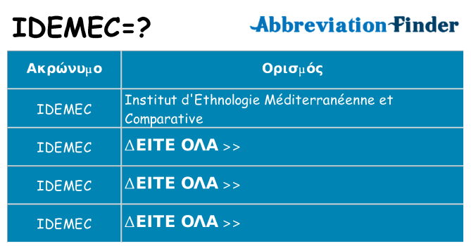 Τι σημαίνει idemec ηρεμήσει