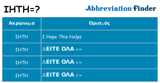 Τι σημαίνει ihth ηρεμήσει