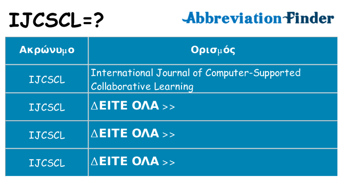 Τι σημαίνει ijcscl ηρεμήσει